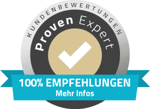 ProvenExpert Kundenbewertungen: 100 % Empfehlungen